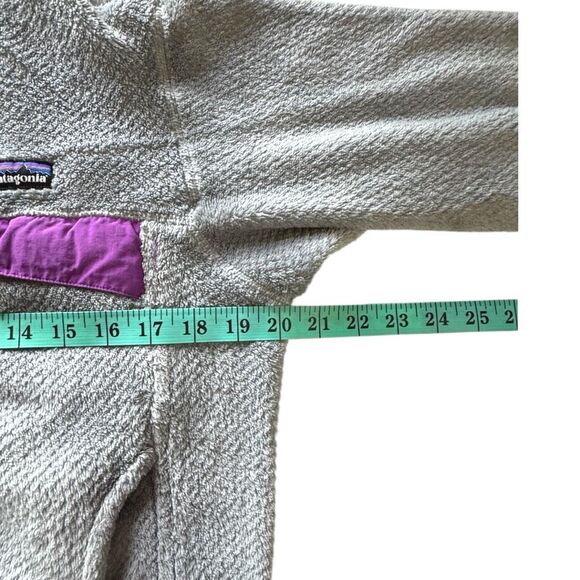 Patagonia Women's Fleece Re-Tool Snap-T Pullover Jacket Gray Purple Trim Small - Picture 11 of 14